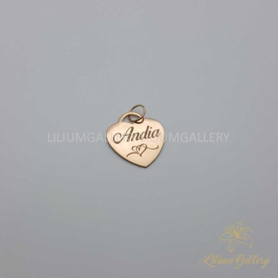 پلاک طلا به اسم آندیا