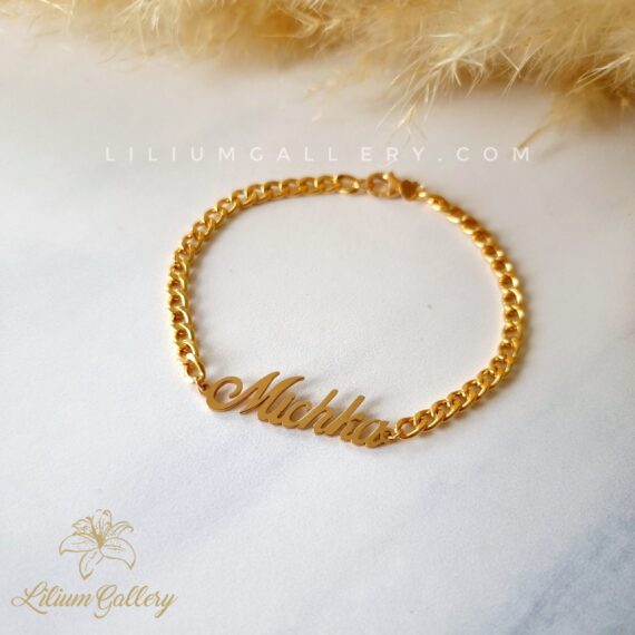 پلاک طلا به اسم میچکا