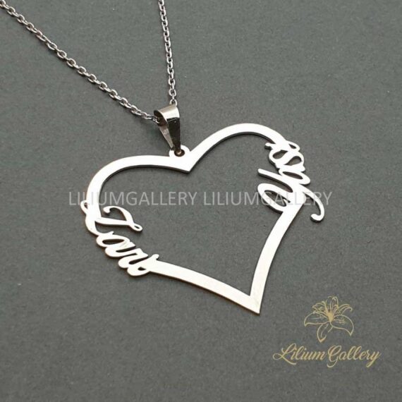 پلاک طلا دو اسم زری و یاسی