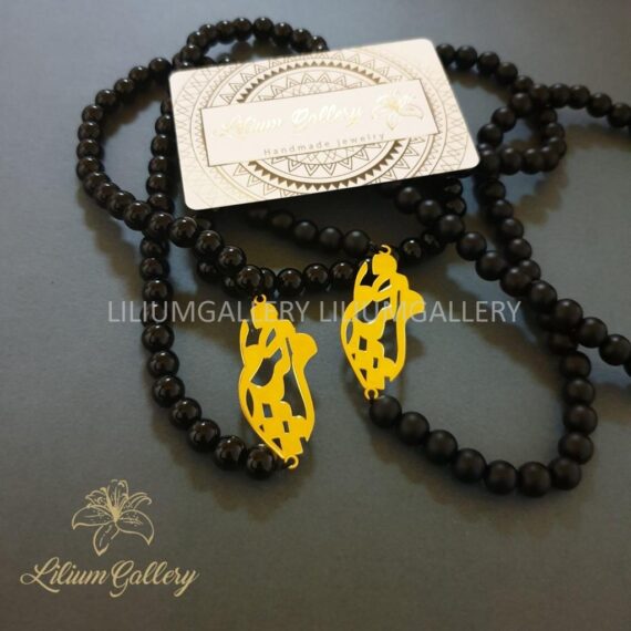 پلاک طلا دو اسم مجید و مریم