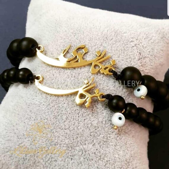 پلاک طلا دو اسم نیکان و نادیا