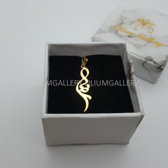 پلاک طلا به اسم رضا