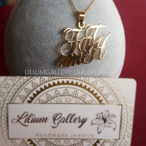 پلاک طلا به اسم فاطمه