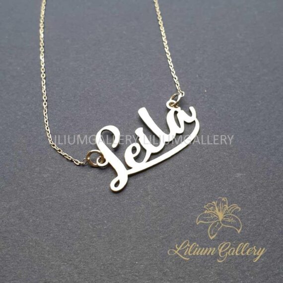 پلاک طلا به اسم لیلا