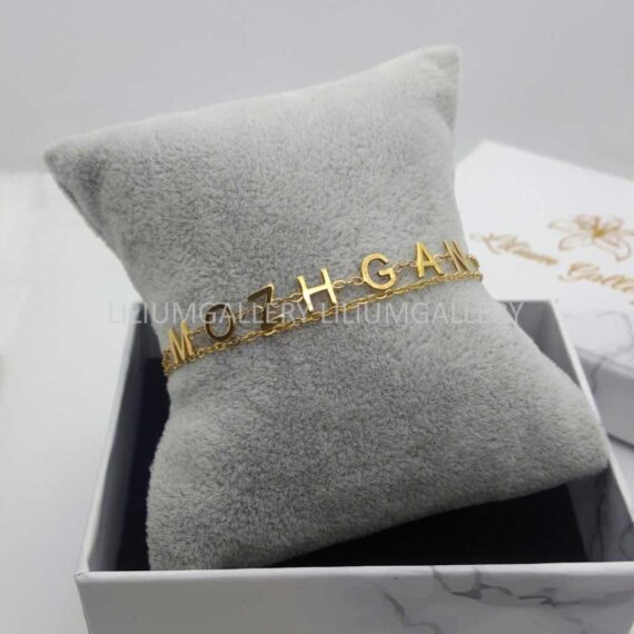 پلاک طلا به اسم مژگان