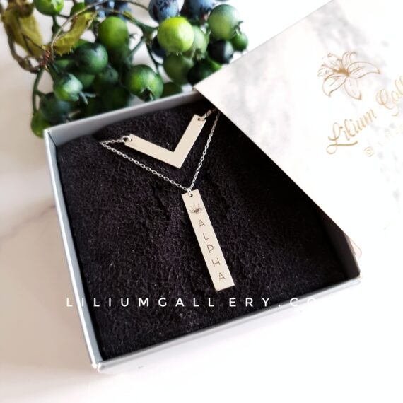 پلاک طلا اسم آلفا