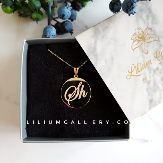 پلاک طلا اسم SH