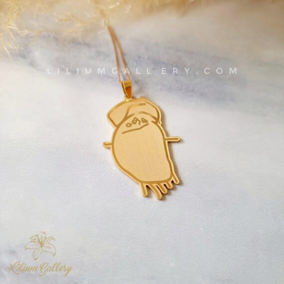 پلاک طلا نقاشی کودک