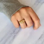 انگشتر طلا زنانه طرح کروسان