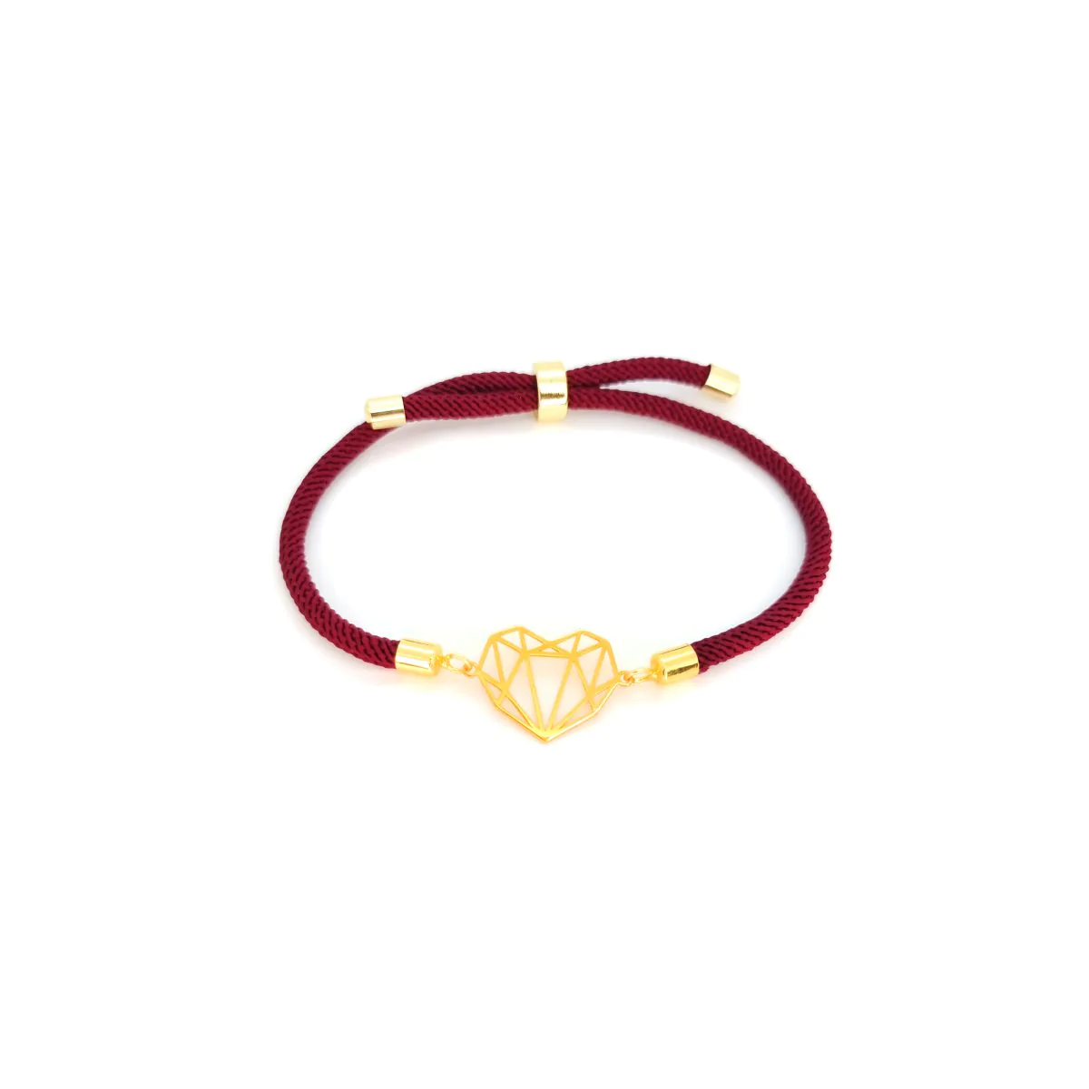 دستبند طلا زنانه قلب اوریگامی