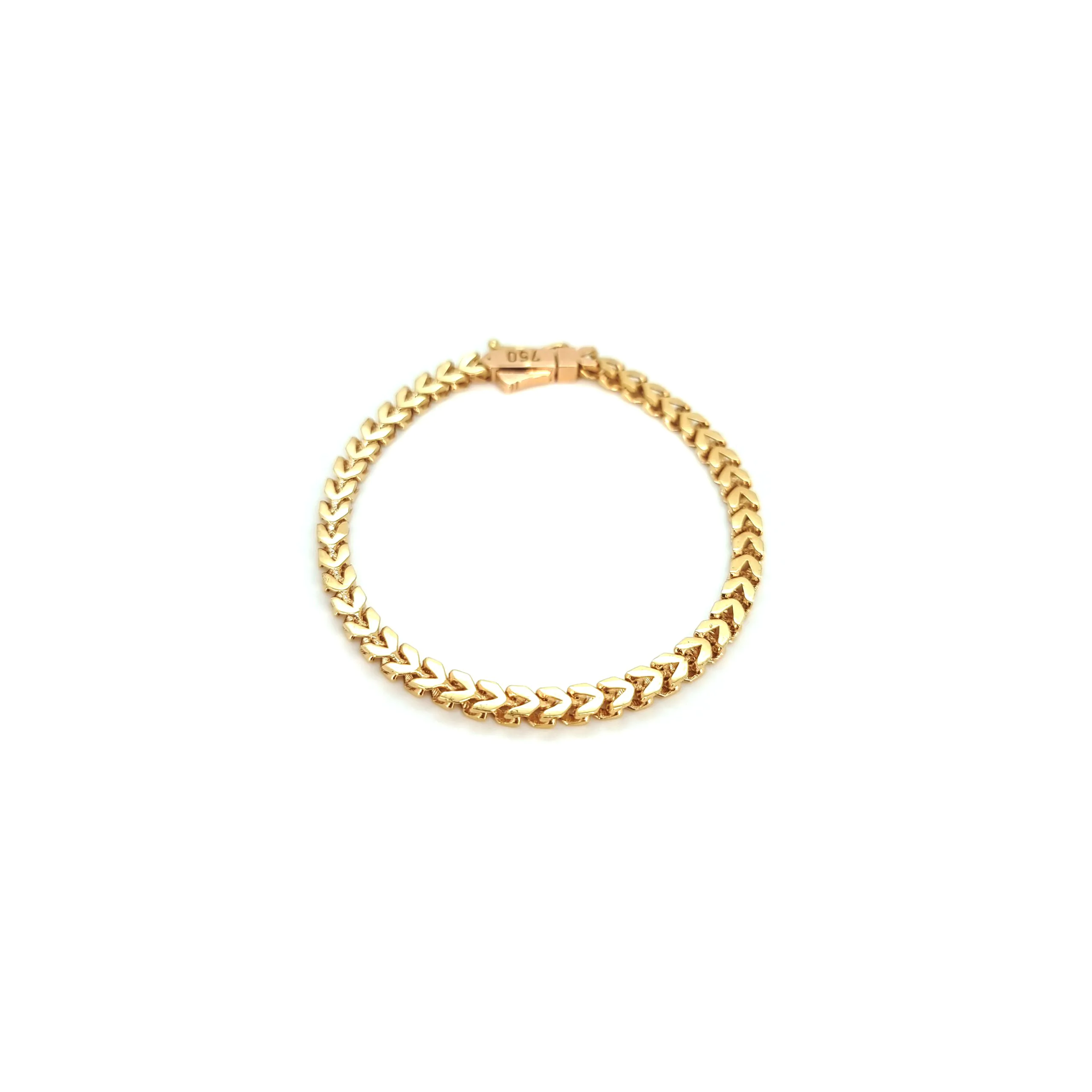 دستبند طلا زنانه زنجیر کارتیه چهار طرف