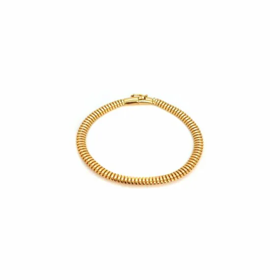 دستبند طلا زنانه زنجیر پیتون صاف