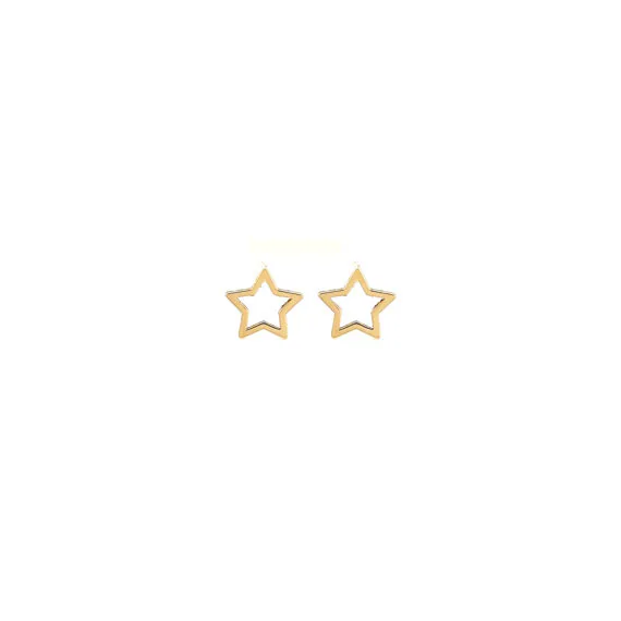گوشواره طلا زنانه ستاره توخالی