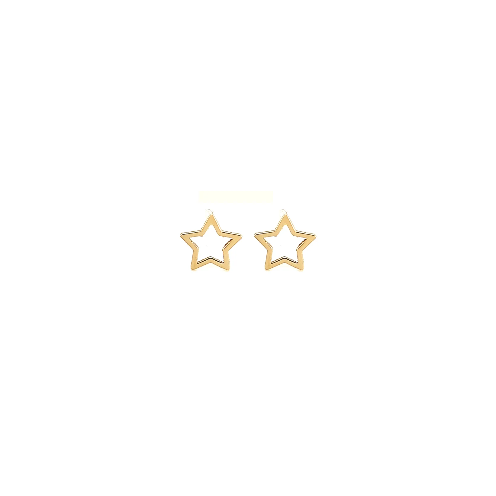 گوشواره طلا زنانه ستاره توخالی