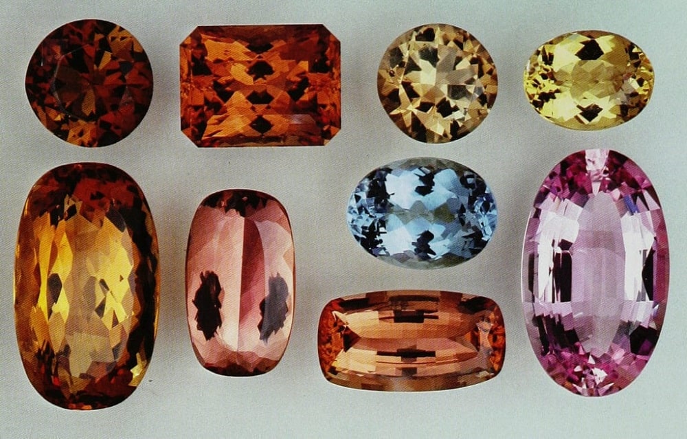 رنگ‌های مختلف سنگ توپاز