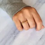 انگشتر طلا زنانه طرح قول