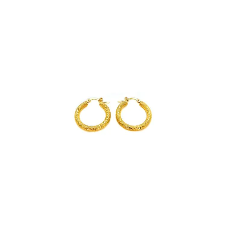 گوشواره طلا زنانه حلقه ای طرح دار