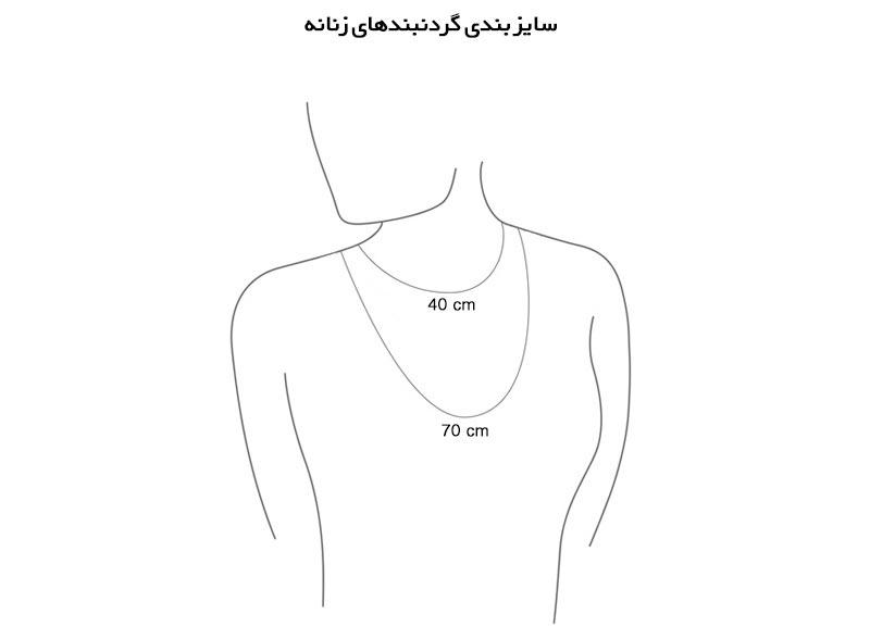 گردنبند زنانه,سایزبندی