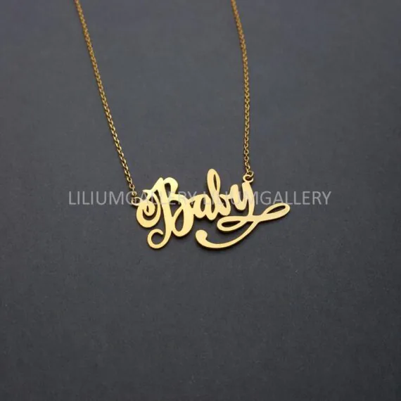 پلاک طلا به baby