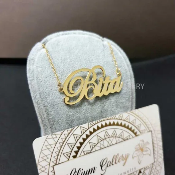 پلاک طلا به اسم بیتا