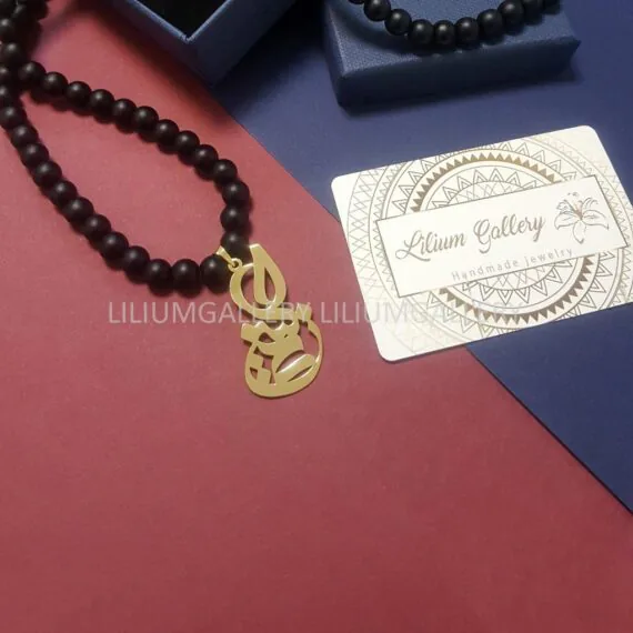 پلاک طلا به اسم جاسمین