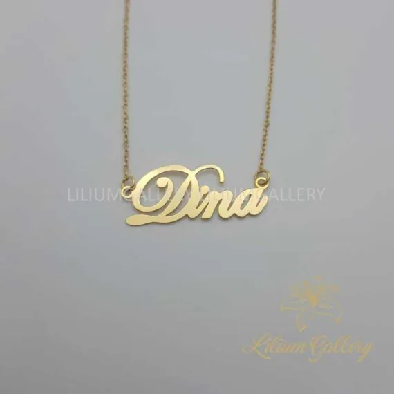 پلاک طلا به اسم دیانا