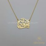 پلاک طلا سه اسم مهدی جواد طاها