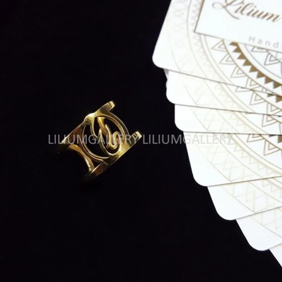 انگشتر پلاک طلا به اسم محمد