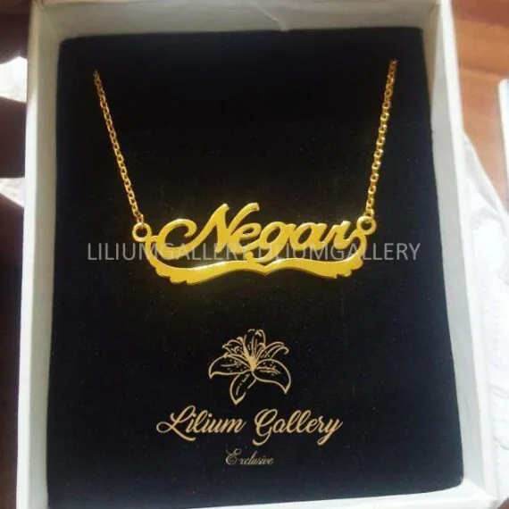 پلاک طلا به اسم نگار