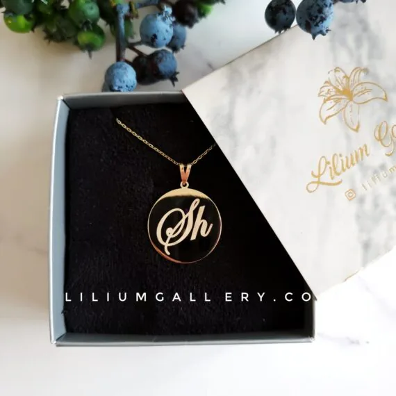 پلاک طلا اسم SH