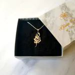 آویز طلا به اسم نیلوفر