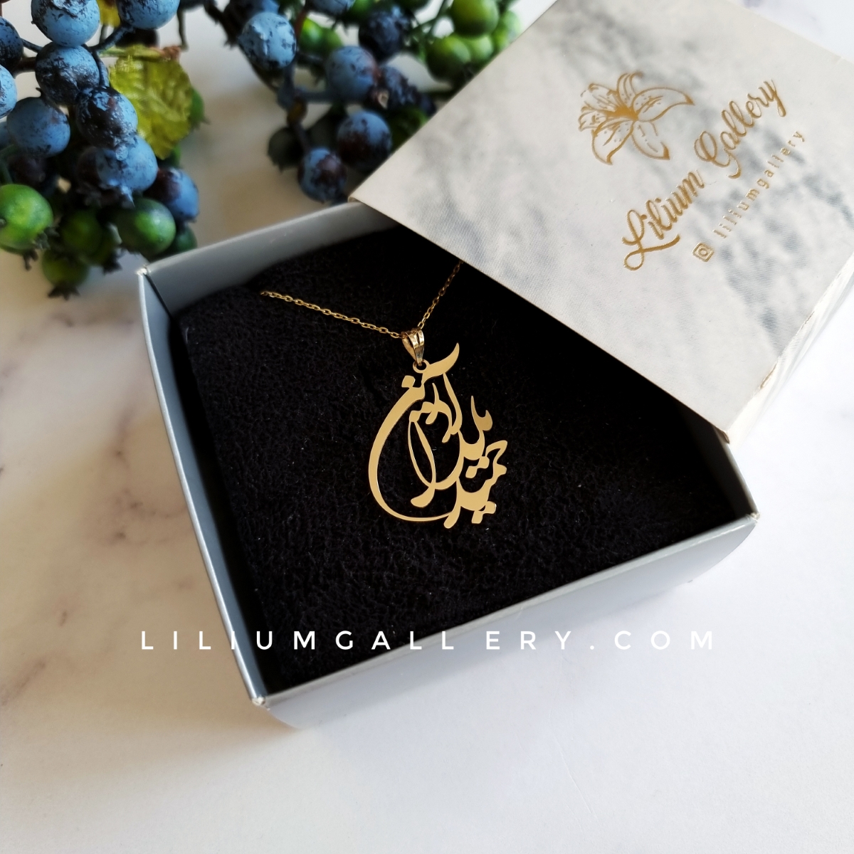 پلاک سه اسم طلا حمید یلدا آدرین