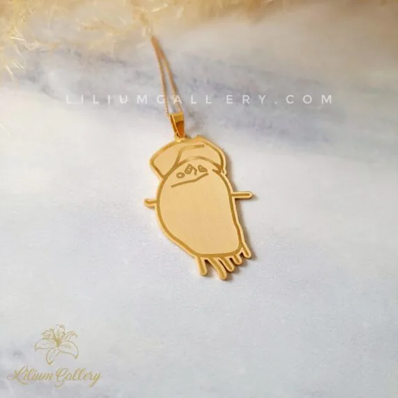 پلاک طلا نقاشی کودک